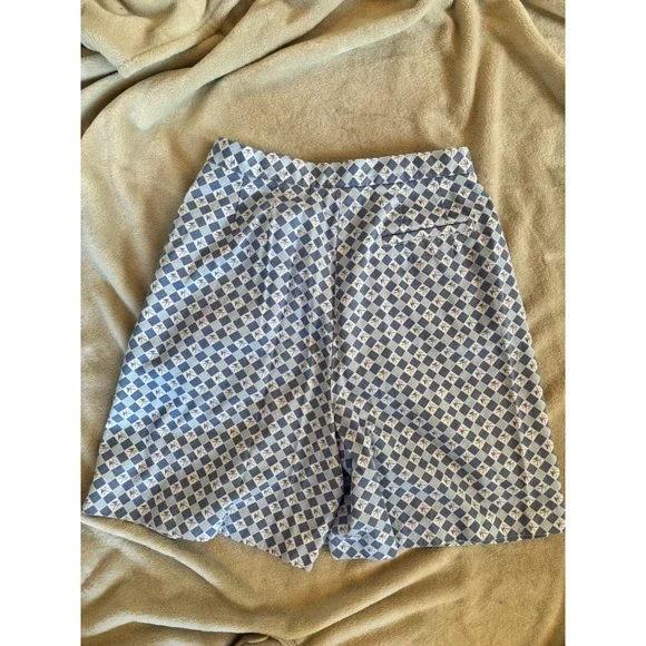 Liz Claiborne LizGolf Argyle Golf Skort Blue Vintage Cotton Womens 8 - Picture 6 of 9